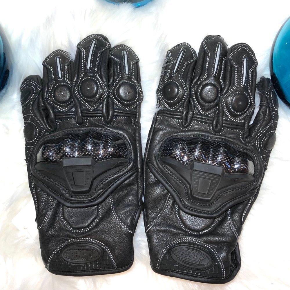 💙 Motorcycle Leather Gloves - New With Tags
